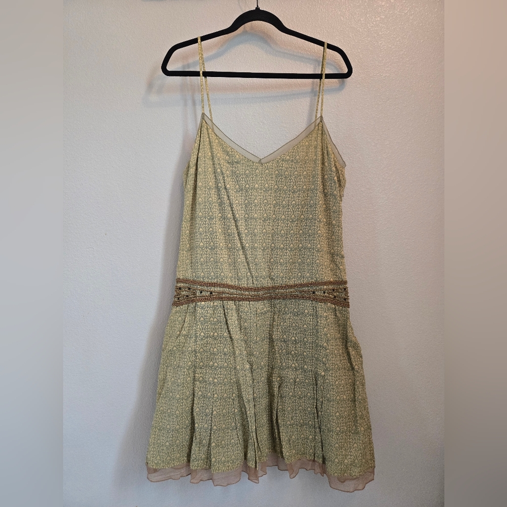 American Eagle Outfitters Light Green/ Gold Dress size 14